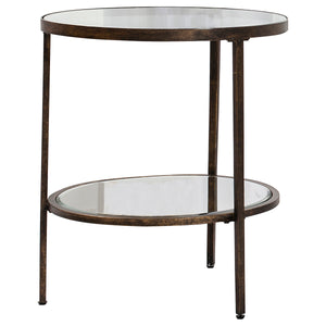 Hudson Metal Side Table - Bronze