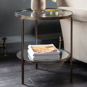 Hudson Metal Side Table - Bronze