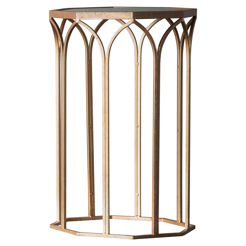 Canterbury Metal Side Table - Gold
