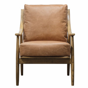 Reliant Leather Armchair - Brown