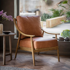 Reliant Leather Armchair - Brown