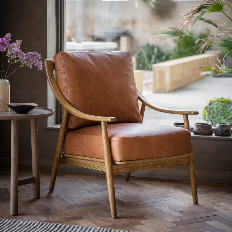 Reliant Leather Armchair - Brown