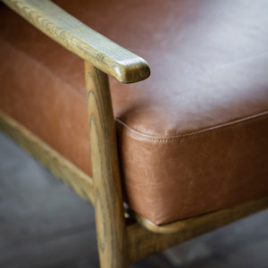 Reliant Leather Armchair - Brown