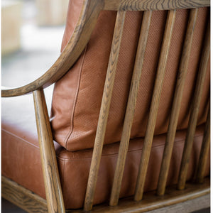 Reliant Leather Armchair - Brown