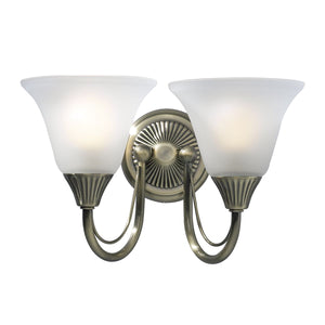 dar lighting BOS09 Boston Double Wall Bracket Antique Brass