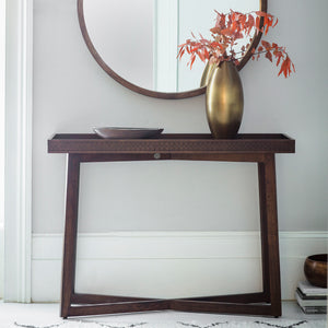 Boho Mango Wood Console Table - Brown