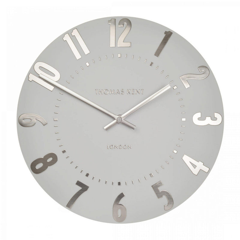 Thomas Kent 50cm Mulberry Wall Clock - Silver Cloud