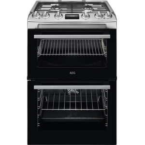 AEG CKX6540ACM 60cm Dual Fuel Double Oven Freestanding Cooker
