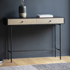 Carbury Light Wood 2 Drawer Console Table