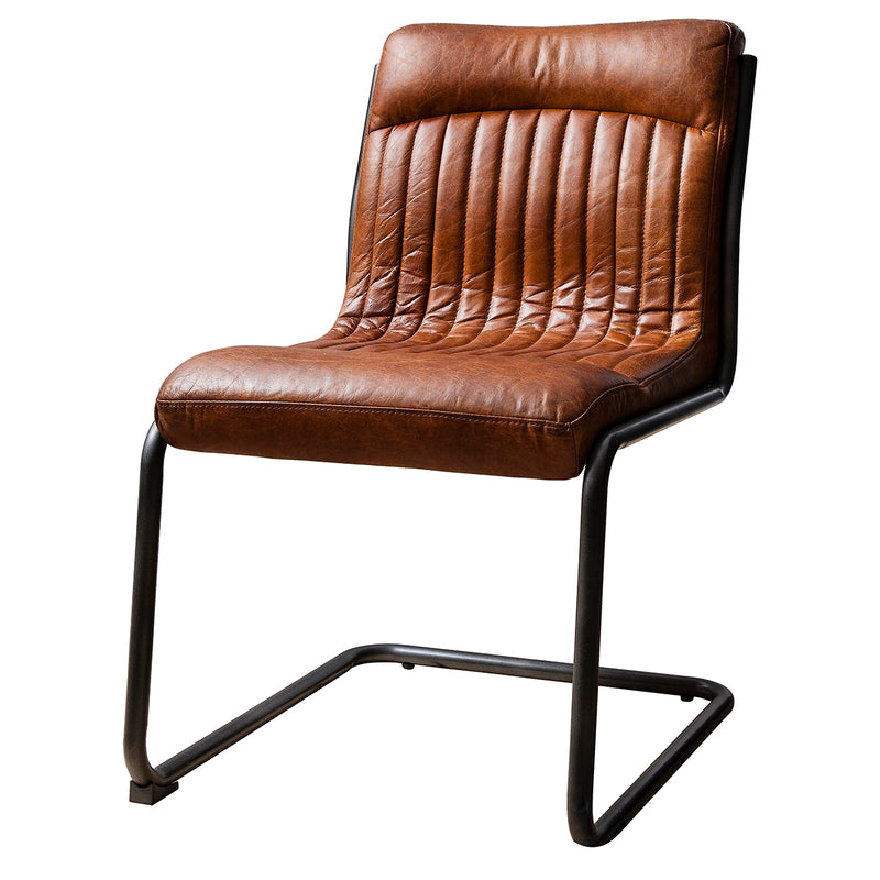 Capri Leather Dining Chair - Brown