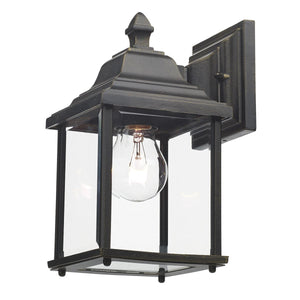 dar lighting DOY1635 Doyle Wall Bracket Lantern Black Gold IP44