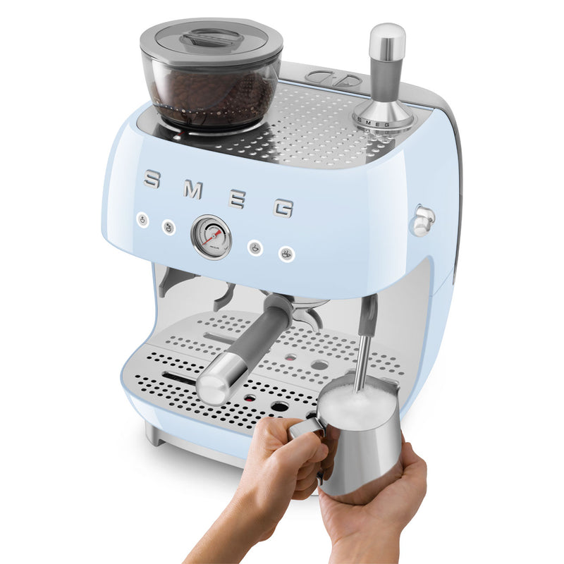 Smeg EGF03PBUK Espresso Coffee Machine - Pastel Blue