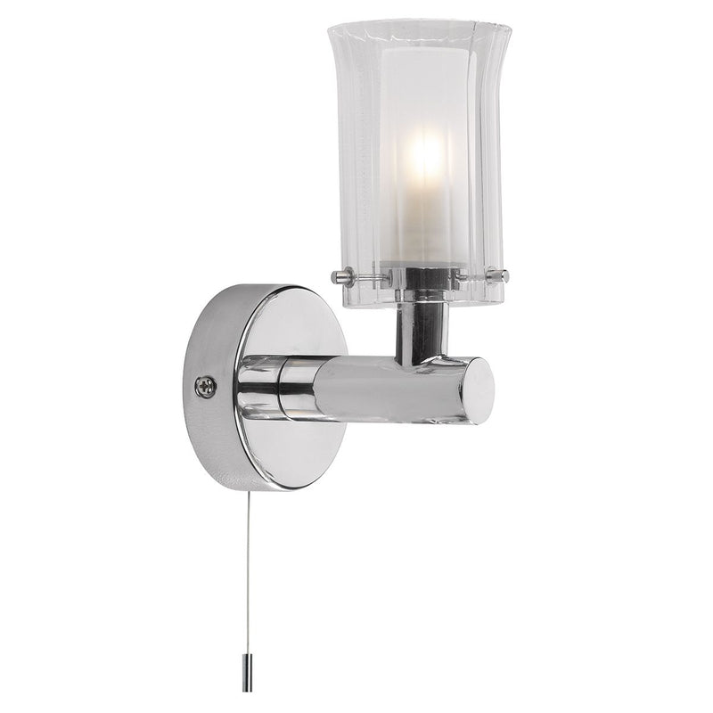 dar lighting ELB0750 Elba Single Wall Bracket Polished Chrome IP44
