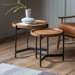 Dakota Mango Wood Nest of 2 Tables