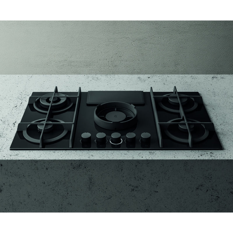 Elica Nikola Tesla NT-FLAME-RC-BLK 88cm Venting Gas Hob