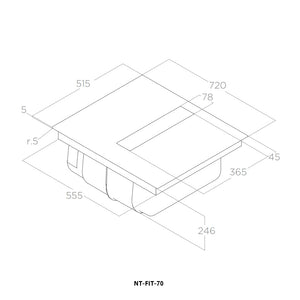 Elica Nikola Tesla NT-FIT-70 70cm Venting Induction Hob