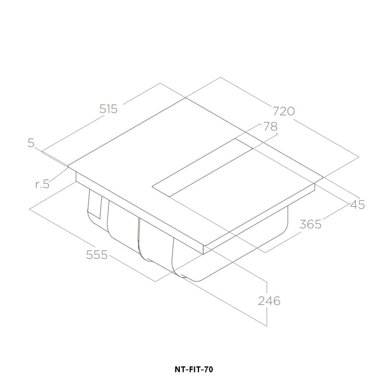 Elica Nikola Tesla NT-FIT-70 70cm Venting Induction Hob