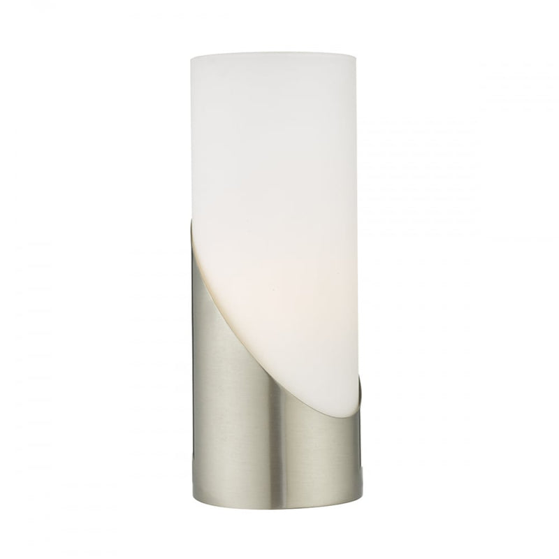 dar lighting FAR4246 Faris Touch Table Lamp Satin Nickel