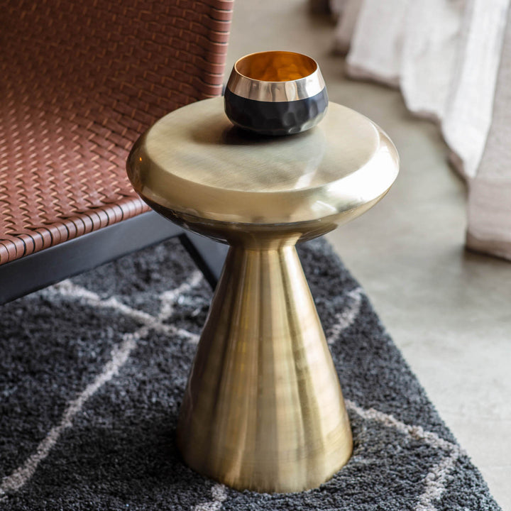 Molash Metal Side Table - Gold