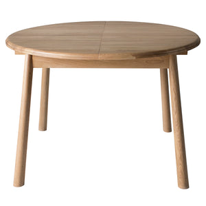 Wycombe 110cm-165cm Light Oak Extending Round Dining Table