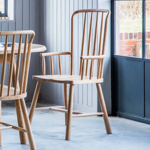 Wycombe Light Oak Carver Dining Chair (Set of 2)