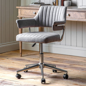 Mcintyre Fabric Swivel Chair - Grey