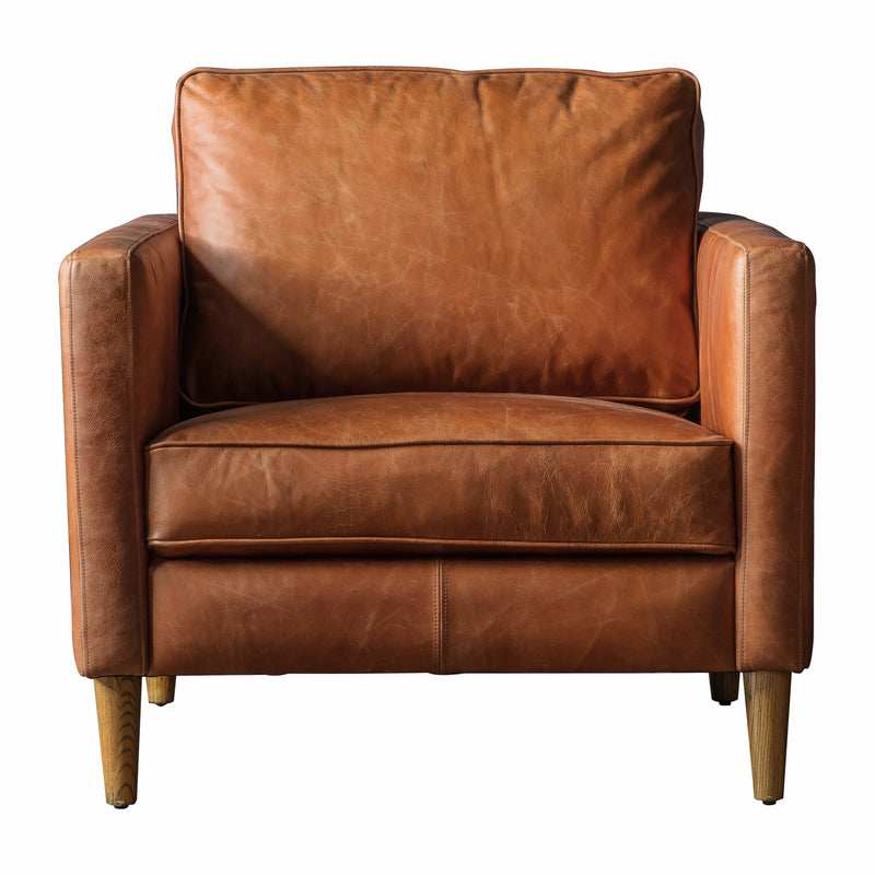 Osborne Leather Armchair - Vintage Brown