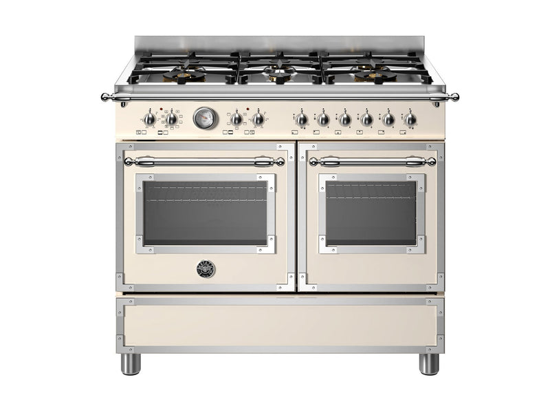 Bertazzoni HER106L2EAVT Heritage 100cm Dual Fuel Range Cooker - Ivory