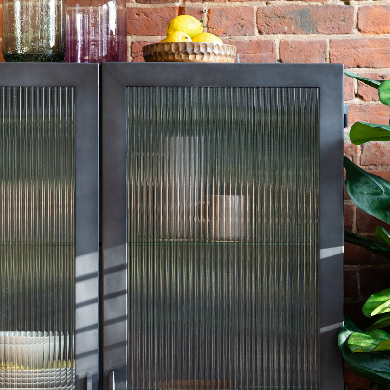 Rye Wide Metal Display Unit - Grey