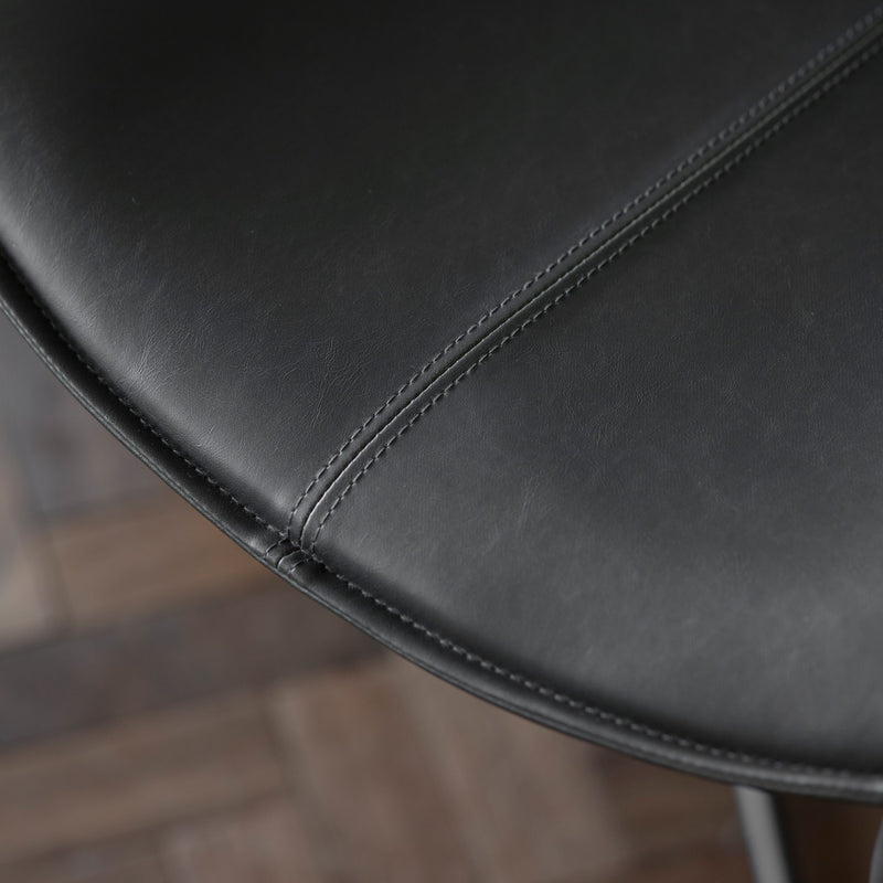 Hawking Faux Leather Bar Stool - Charcoal (Set of 2)