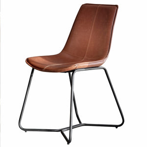 Hawking Faux Leather Dining Chair - Brown (Set of 2)