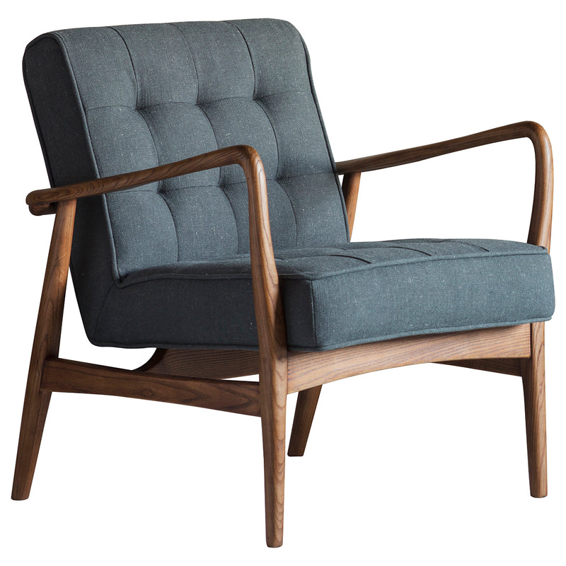 Humber Linen Armchair - Dark Grey