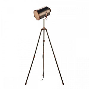 dar lighting JAK4921 Jake Task Floor Lamp Antique Silver and Copper