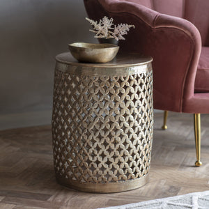 Khalasar Metal Side Table - Gold