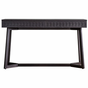 Boho Mango Wood 2 Drawer Desk - Black