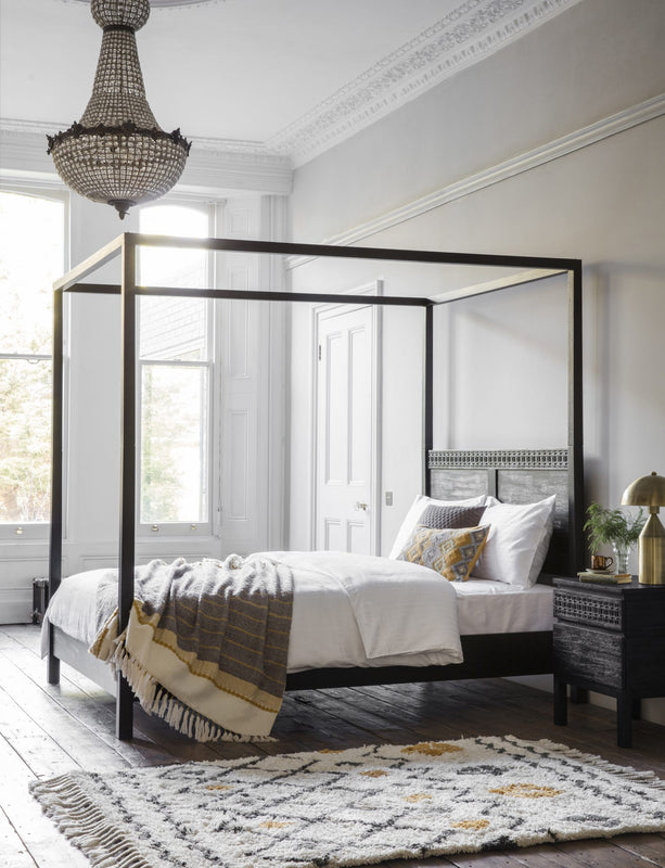 Boho Mango Wood King Size Bed