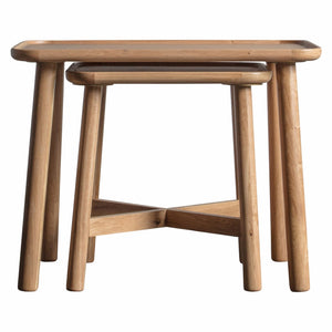 Kingham Light Oak Nest of 2 Tables