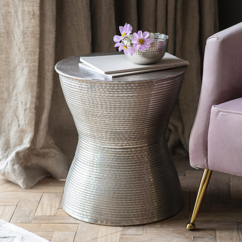 Karad Metal Side Table - Silver