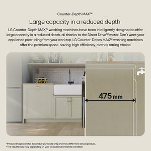 LG F2Y508WBLN1 8kg 1200 Spin Washing Machine