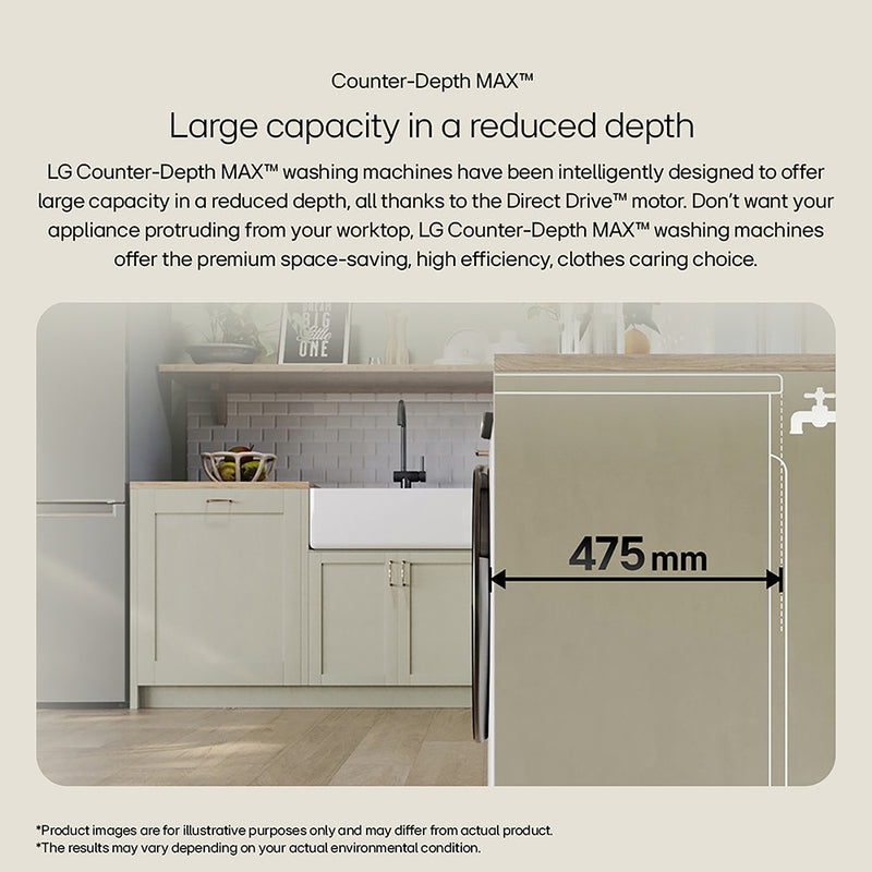LG F2Y508WBLN1 8kg 1200 Spin Washing Machine