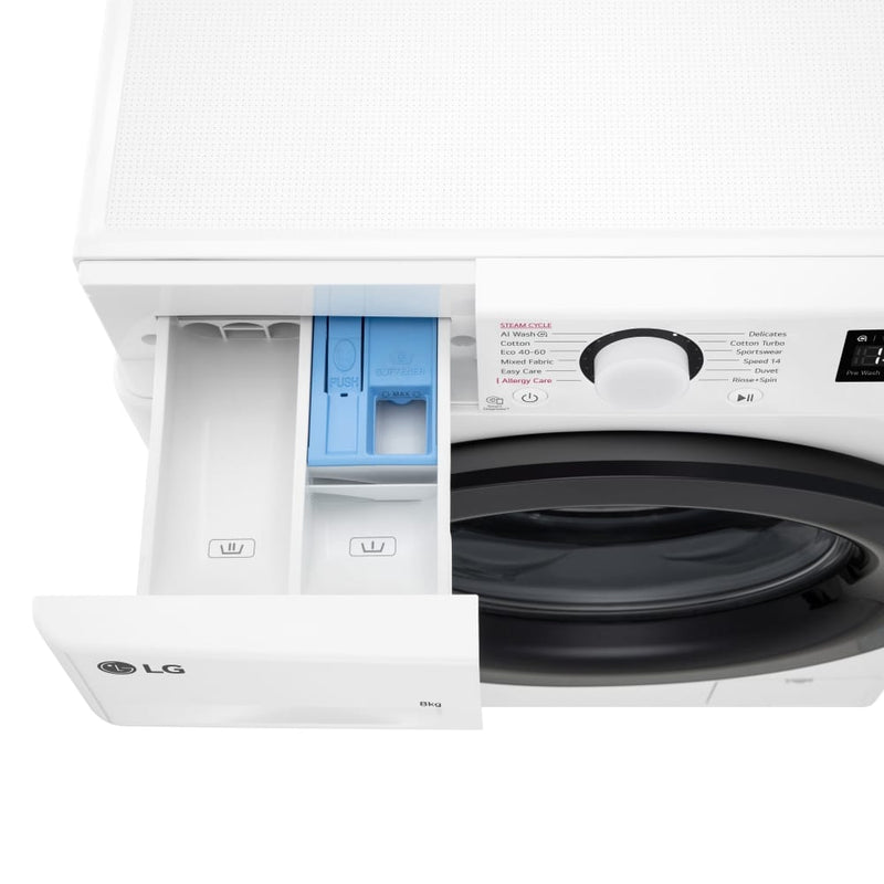 LG F2Y508WBLN1 8kg 1200 Spin Washing Machine