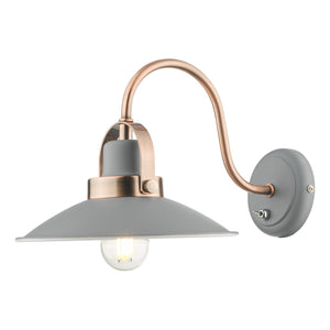 dar lighting LID0739 Liden Single Wall Light Graphite Copper