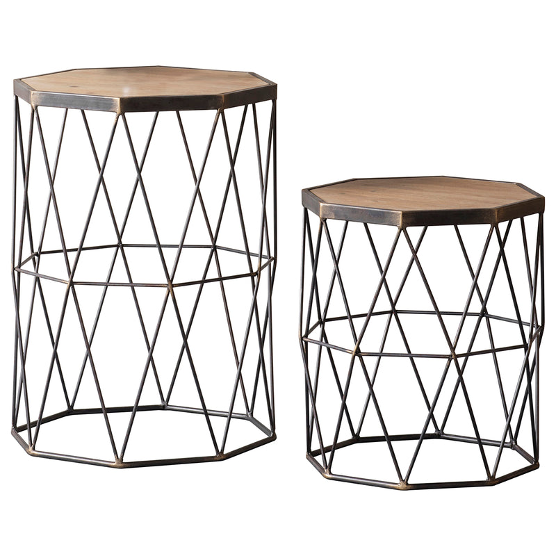 Marshal Light Fir Wood Side Table (Set of 2)