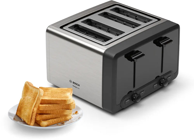 Bosch TAT4P440GB DesignLine 4 Slice Toaster - Silver