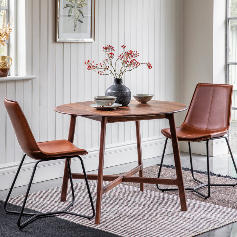 Madrid 100cm Dark Oak Round Dining Table