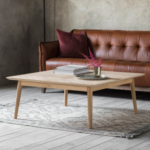 Milano 100cm Square Light Oak Coffee Table