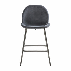 Flanagan Fabric Bar Stool - Dark Grey (Set of 2)