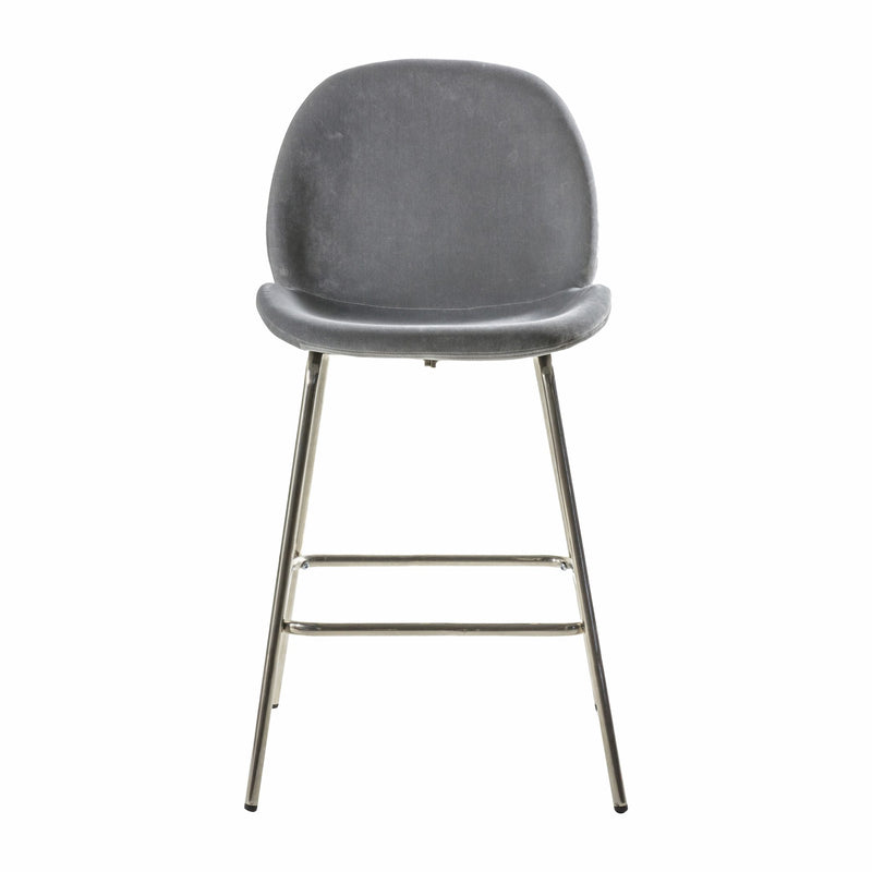 Flanagan Fabric Bar Stool - Light Grey (Set of 2)