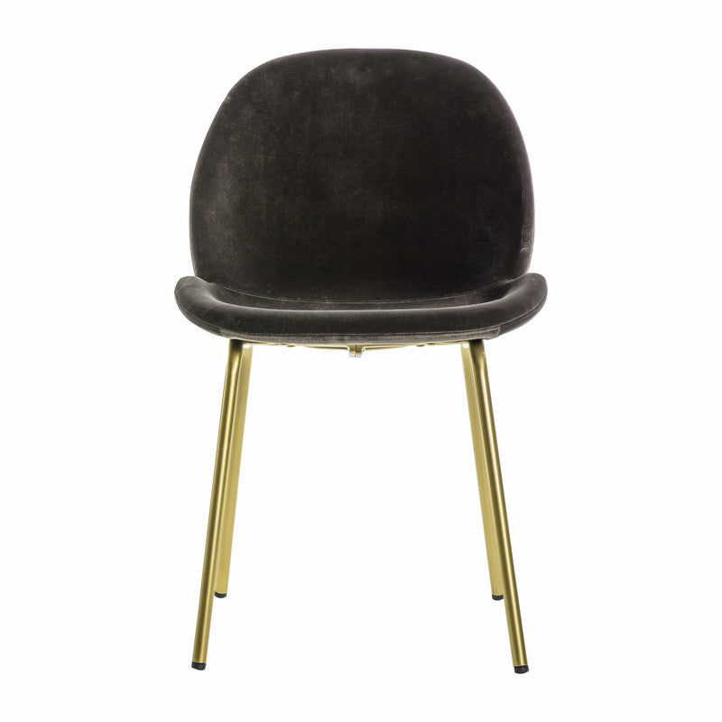 Flanagan Velvet Dining Chair - Brown (Set of 2)