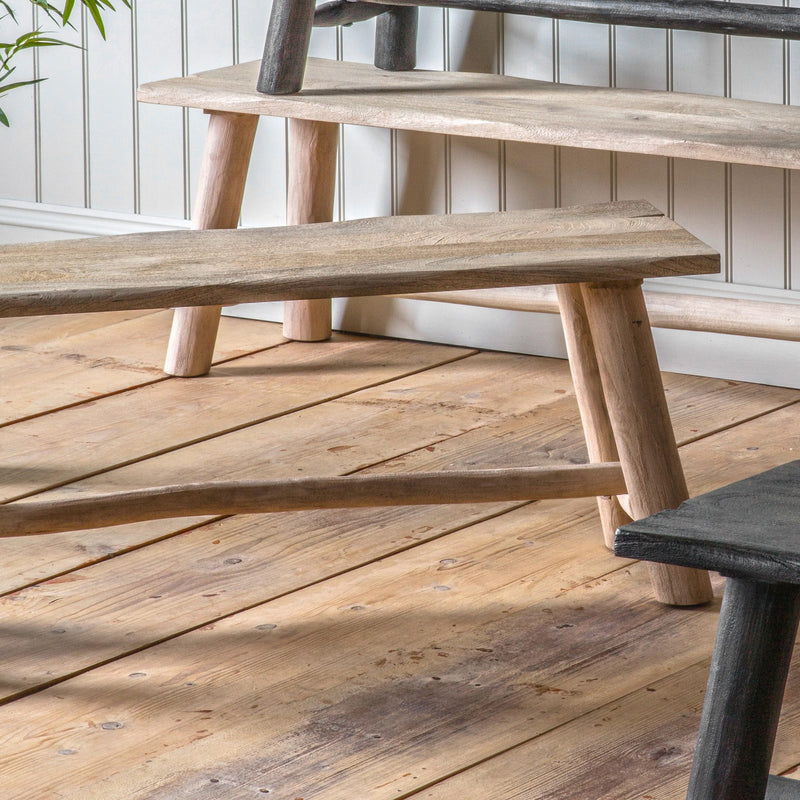 Alberta 110cm Light Rustic Mango Wood Dining Bench